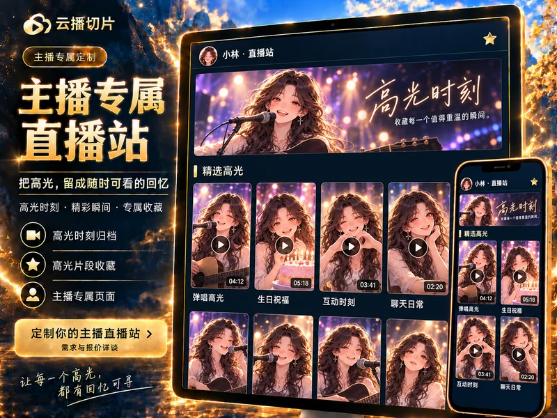 主播专属高光站宣传图